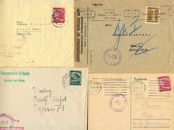 Österreich, 1947, bunte Landschaft, Lot Einzelfrankaturen mit ...