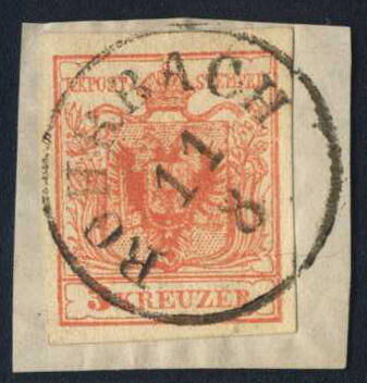 Österreich, 1850, Oberösterreich, ROHRBACH, 30 p, zartklarer ...
