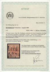 Österreich, 1850, Salzburg, LEND 100 p + LEND 340 p, ...