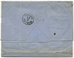 Österreich, 1863, Küstenland, TRIEST, drei zarte Kastenstempel auf ...