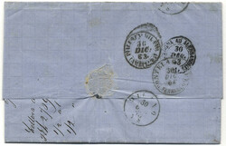 Lombardei & Venetien, 1858, Venetien, BADIA, drei zarte Abschläge ...