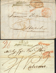 Österreich, 1830/60, 10 Faltbriefe ins Ausland bzw. eingehende, ...