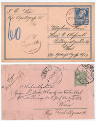 Österreich, 1889/1917, ROHRPOST WIEN, Partie untersch. Belege in ...