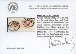 Österreich, 1850, Böhmen, JICIN, 32p, zwei klare Abschläge auf ...