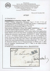 Österreich, 1850, Böhmen, RAKONITZ, 50 p, jeweils klarer Stempel ...