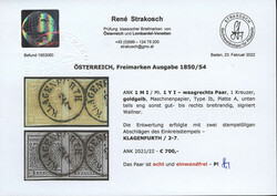 Österreich, 1850, Kärnten, KLAGENFURTH, klare Abschläge des ...