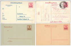 Etappengebiet West, Lot gestempelter und ungestempelter Ganzsachen, ...