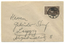 Schleswig, 1920, Mi 25, 1 Kr "1.Zone" auf Beleg an die Gerüder Senf  ...