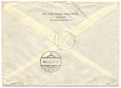 BRD, 1949, MiNr 138 als Einzelfrankatur auf Brief von BREMEN n. WIEN, ...