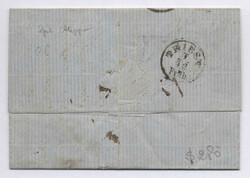 Schweiz, 1856, GLARUS, zartklarer blauer Abschlag auf ...