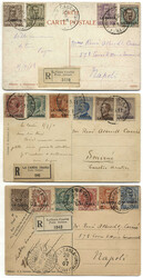 LA CANEA, 1907/11, CANEA - NEAPEL, drei wirkungsvolle ...