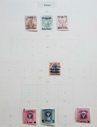 Polen, 1918-1939, Sammlung auf 21 alten Kohl-Blättern m. ...