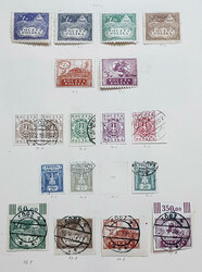 Polen, 1918-1939, Sammlung auf 21 alten Kohl-Blättern m. ...