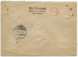 Tschechoslowakei, 1945, Sudetenland Wertbrief von Reichenberg nach ...