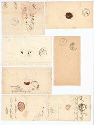 Ungarn, 1867/71, Lot Belege (7) mit ungarischen Entwertungen auf ...