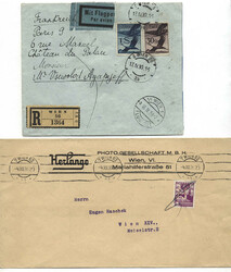 Österreich, 1930/36, 4 untersch. Belege mit PERFIN, 2 untersch. ...