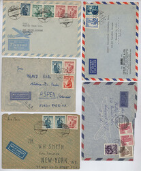 Österreich, 1948/60, TRACHTEN - Flugpostbelege mit untersch. Kuverts ...