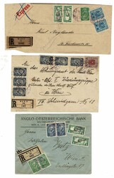 Österreich, 1920/1921, 18 Belege portogerecht frankiert: Inlands- ...