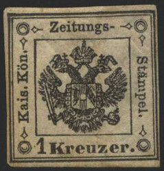 Lombardei & Venetien, 1858, 1 Ia, 1 kr., schwarz, ...