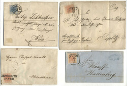 Österreich, 1850, Böhmen, gesamt 12 Faltbriefe der 1.Ausgabe, u.a. ...