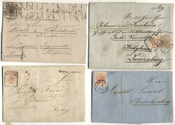 Österreich, 1850, Böhmen, gesamt 12 Faltbriefe der 1.Ausgabe, u.a. ...