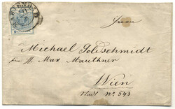 Österreich, 1850, Böhmen, MARIENBAD, sitzender Abschlag auf ...