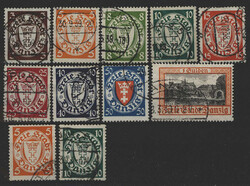 Danzig, 1938, Mi 289/97, Freimarken incl. Rollenmarken mit Wz 5, Mi ...