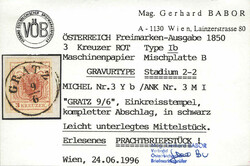 Österreich, 1850, Steiermark, GRATZ, besonders klarer ...