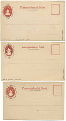 Österreich, 1910 ca., 3 interessante Korrespondenzkarte mit ...