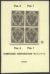 Bosnien-Herzegowina, 1890, 1 I, ungebrauchter VIERERBLOCK in ...