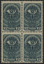 Österreich, 1919, 261 xb, 12 H., dunkelgrünblau, Posthorn, ...