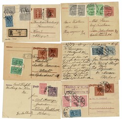 Österreich, 1922/1925, 26 Postkarten, portogerecht frankiert, davon ...