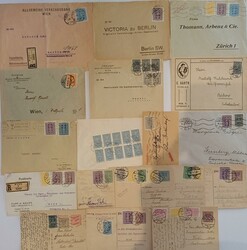 Österreich, 1923/1925, 19 Belege portogerecht frankiert: Inlands- ...