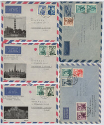 Österreich, 1948/60, TRACHTEN - Flugpostbelege mit untersch. Kuverts ...