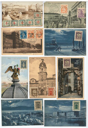 Fiume, 1919/24, Partie Postkarten (20) mit Überdruckmarken, einige ...