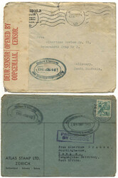 TANGANYIKA, 1943, Cover from SWA and another from Switzerland to ...