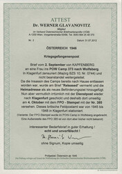 Österreich, 1946, KAPFENBERG - WOLFSBERG, interessante ...