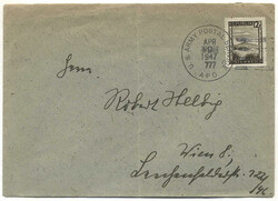 Österreich, 1947, U.S ARMY POSTAL SERVICE APO, klarer Abschlag, der ...