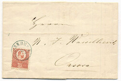 Ungarn, 1871, Rumänien, blauer Abschlag auf 5kr - Einzelfrankatur ...