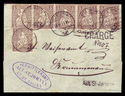 5655146: Switzerland sitting Helvetia perforated