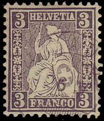 5655146: Switzerland sitting Helvetia perforated