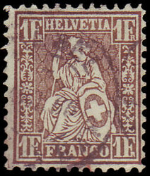 5655146: Switzerland sitting Helvetia perforated