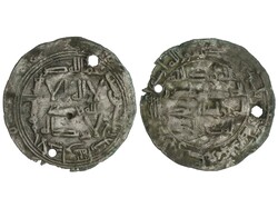 Dirham. 174H. HIXEM I. AL-ANDALUS. 1,66 grs. AR. (2 Perforaciones). ...
