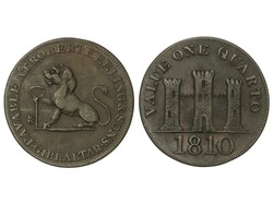 1 Cuarto. 1810. 3,31 grs. AE. Robert Keeling. Fecha grande. KM-Tn3.1. ...
