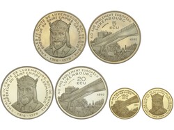 Lote 3 monedas 5, 20, 150 Ecu. 1992. AR: 25 gr,AU: 6,72 grs. CuNi,AR ...