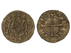 Òbol. COMTAT DE PROVENÇA. ALFONS I. MARSELLA. Anv.: REX-ARA-GONE. ...