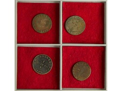 Lote 4 monedas 1 Cuarto. 1808, 1809, 1810 y 1811. BARCELONA. AC-2, 3, ...