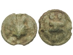 Biunx. 217-212 a.C. SERIE ANÓNIMA FUNDIDA. APULIA. LUCERIA. Anv.: ...