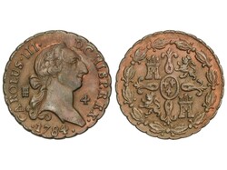 4 Maravedís. 1784. SEGOVIA. 5,49 grs. AC-63. EBC-.