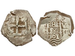 8 Reales. 1761. POTOSI. V.-(Y). 26,85 grs. AC-1137. MBC-/BC+.